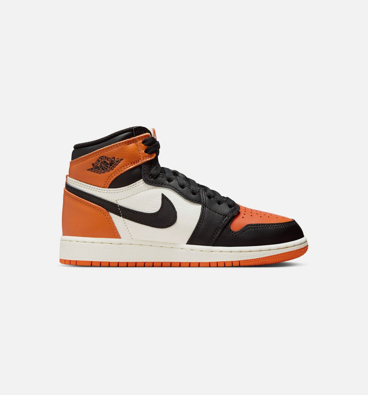 Air Jordan 1 Retro High OG Shattered Backboard Grade School Shoes - Black Sail Starfish
