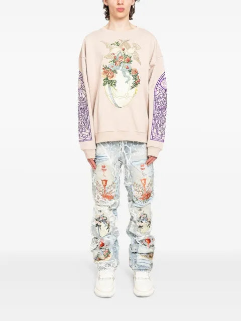 Who Decides War embroidered-detail crew-neck sweatshirt