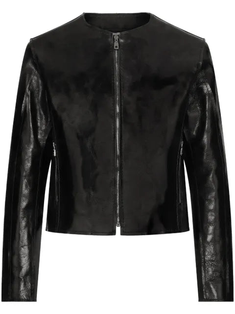 Dolce & Gabbana collarless zipped jacket
