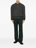 Marni logo-patch V-neck sweater