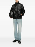 Givenchy couture seam track top in nappa leather