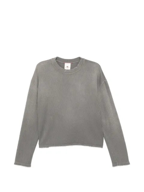 MOOJI MOOJI  waffle-knit raw-edge sweater