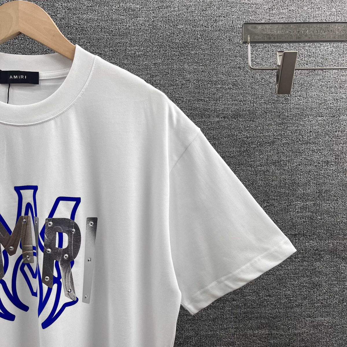 AMIRI MA Logo Riveted Letter Graphic Short‑Sleeve Tee