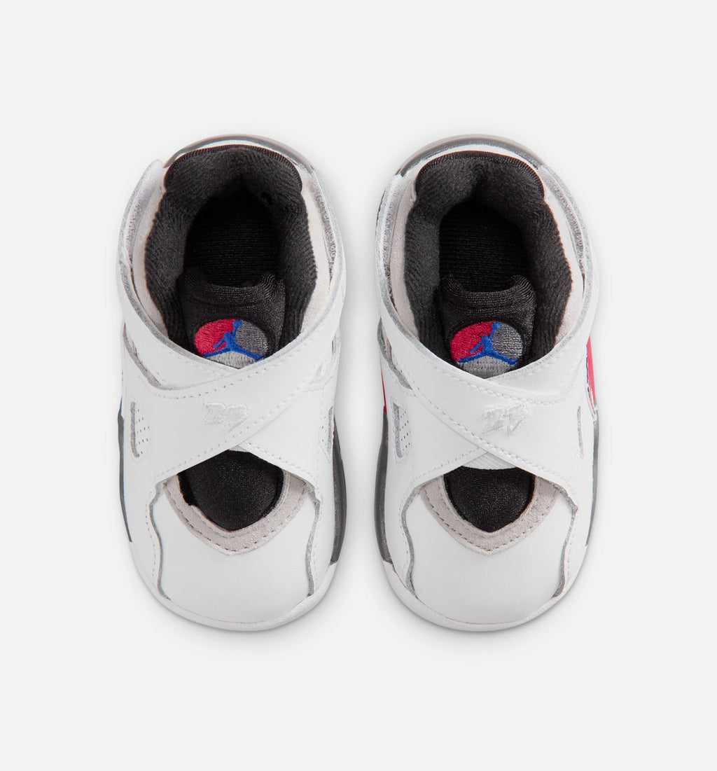 Air Jordan 8 Retro White and True Red Infant/Toddler Lifestyle Shoe – White/Black/True Red