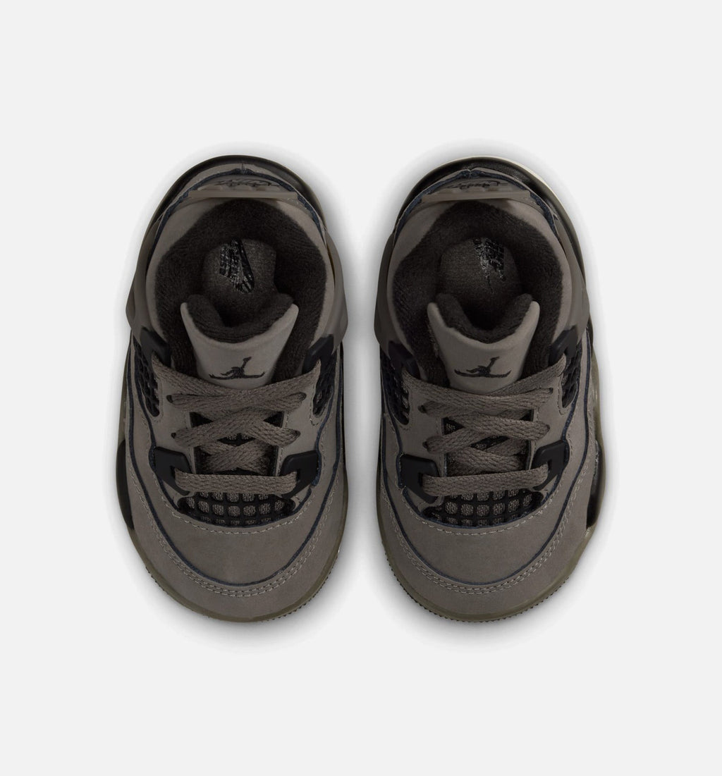 Air Jordan 4 Retro Cave Stone & Black – Infant & Toddler Lifestyle Shoe | Cave Stone/Black/Moon Particle