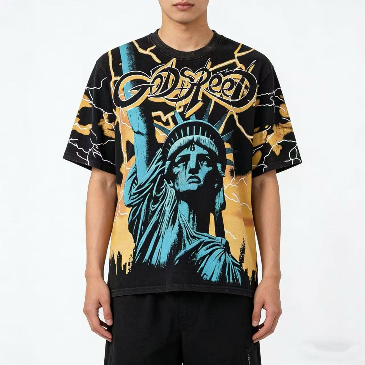 Godspeed Statue of Liberty Graphic T-Shirt