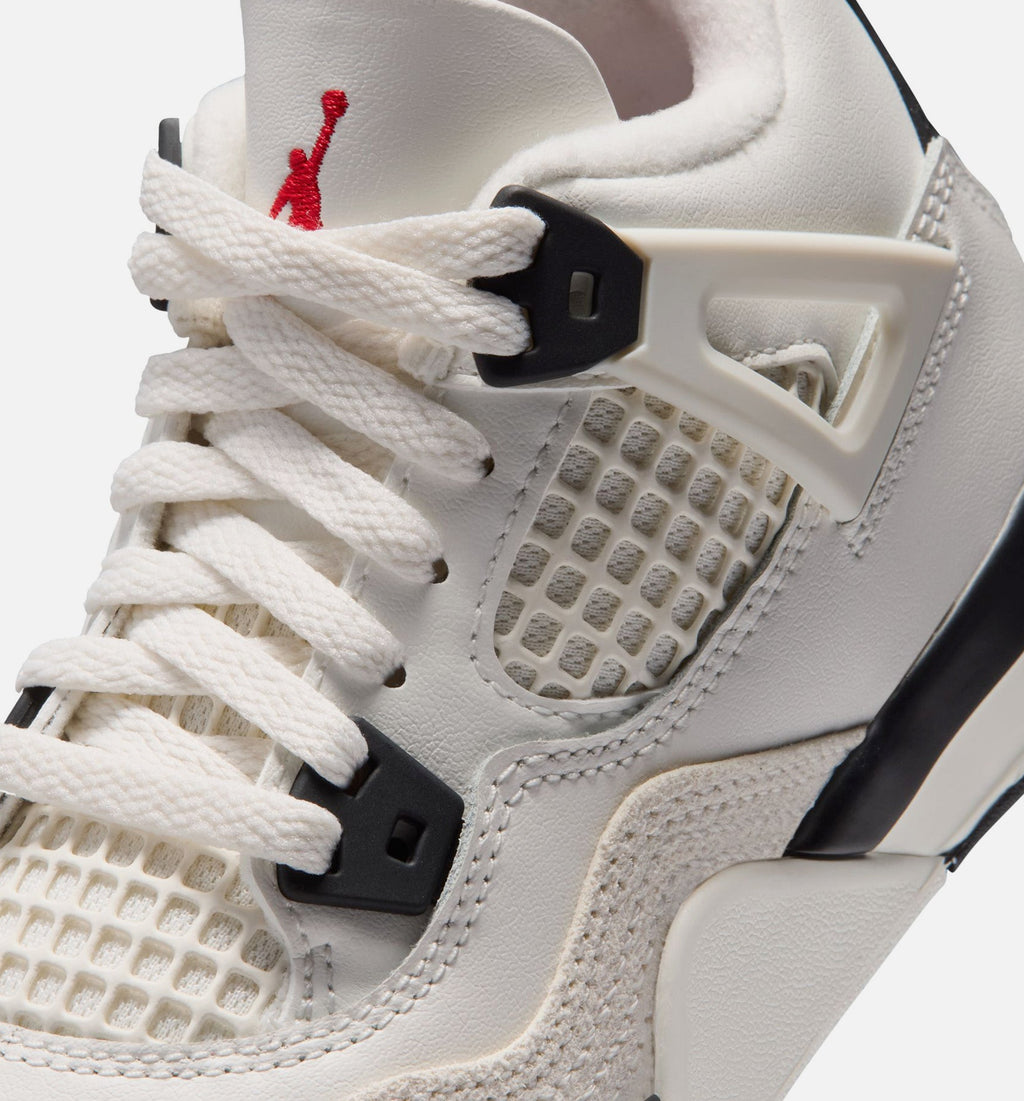 Air Jordan 4 Retro Flight Club – Preschool Lifestyle Shoe in Sail/Black/University Red
