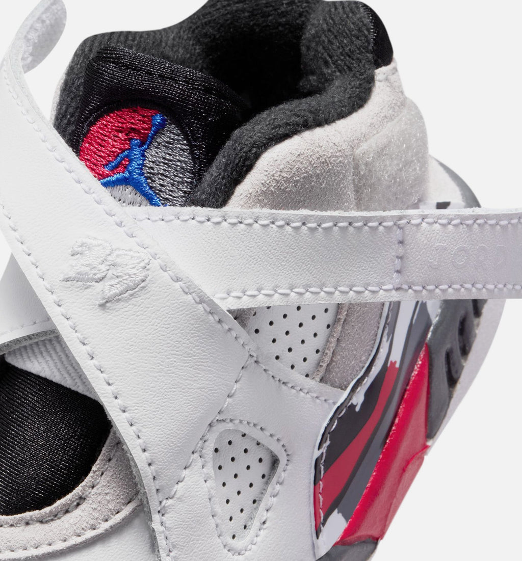 Air Jordan 8 Retro White and True Red Infant/Toddler Lifestyle Shoe – White/Black/True Red
