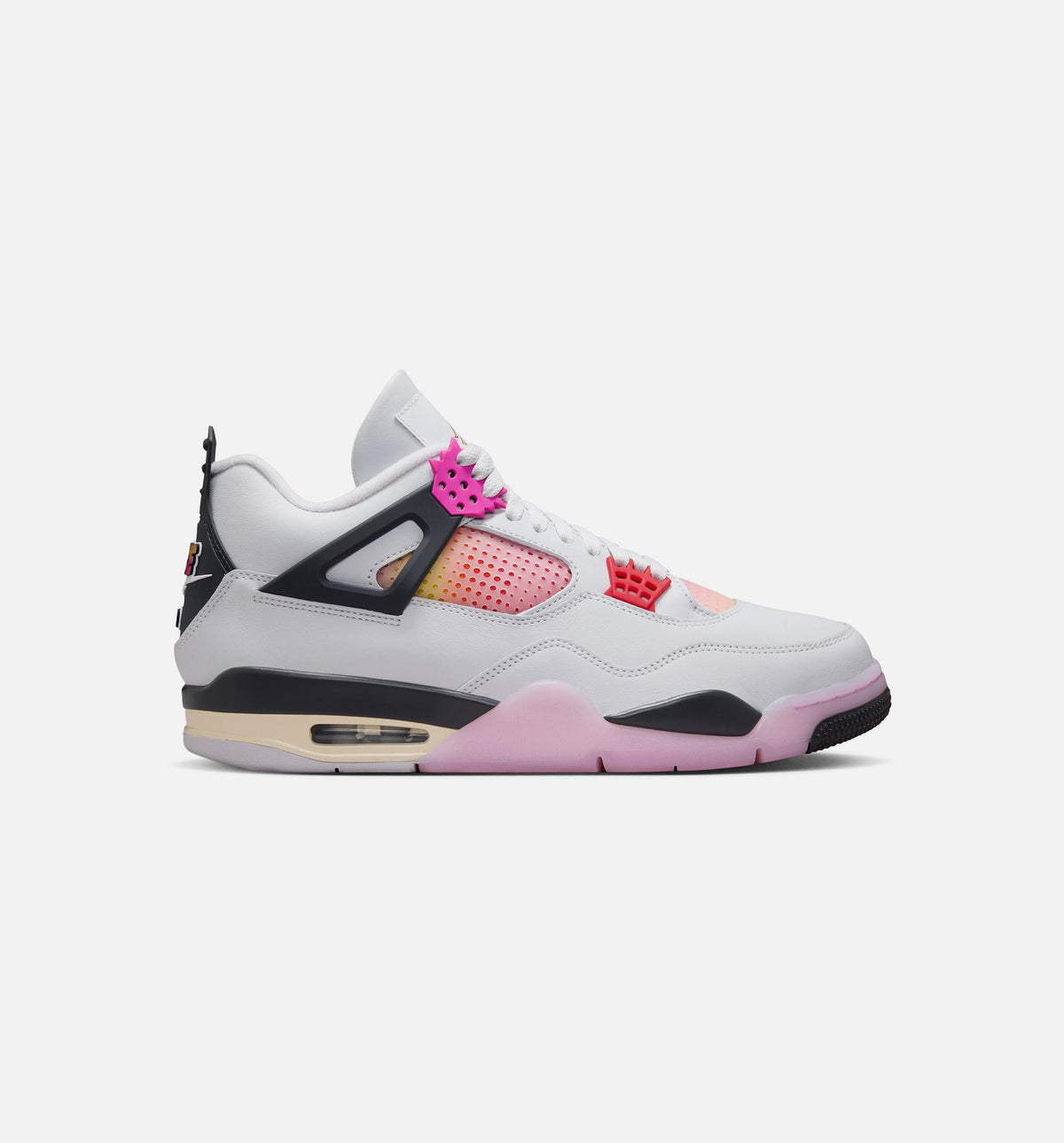 Air Jordan 4 Retro Mens Lifestyle Shoe - Off White/Fire Pink/Anthracite