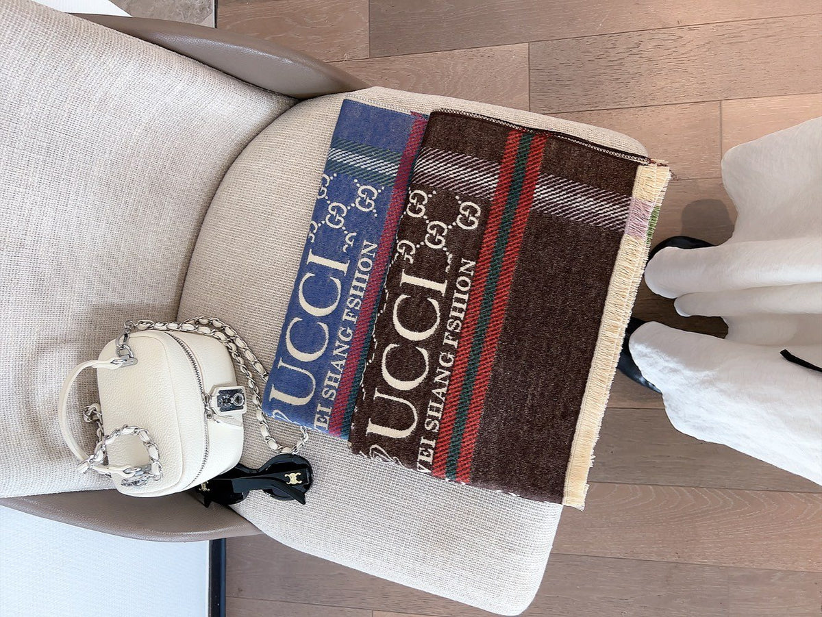 Gucci Reversible GG Pattern Wool Scarf