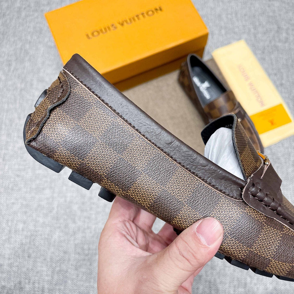 Louis Vuitton Men's Brown Checkered Loafers