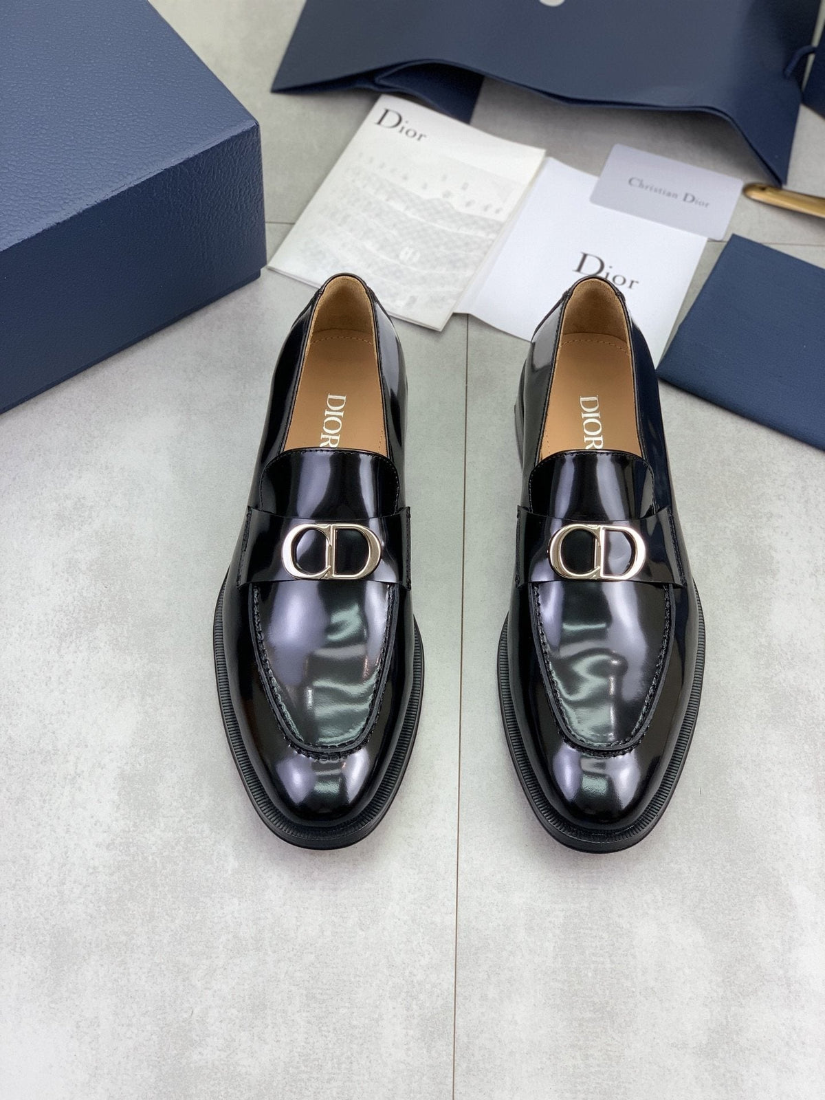 Dior Black Buckle Loafers - Leather Lining