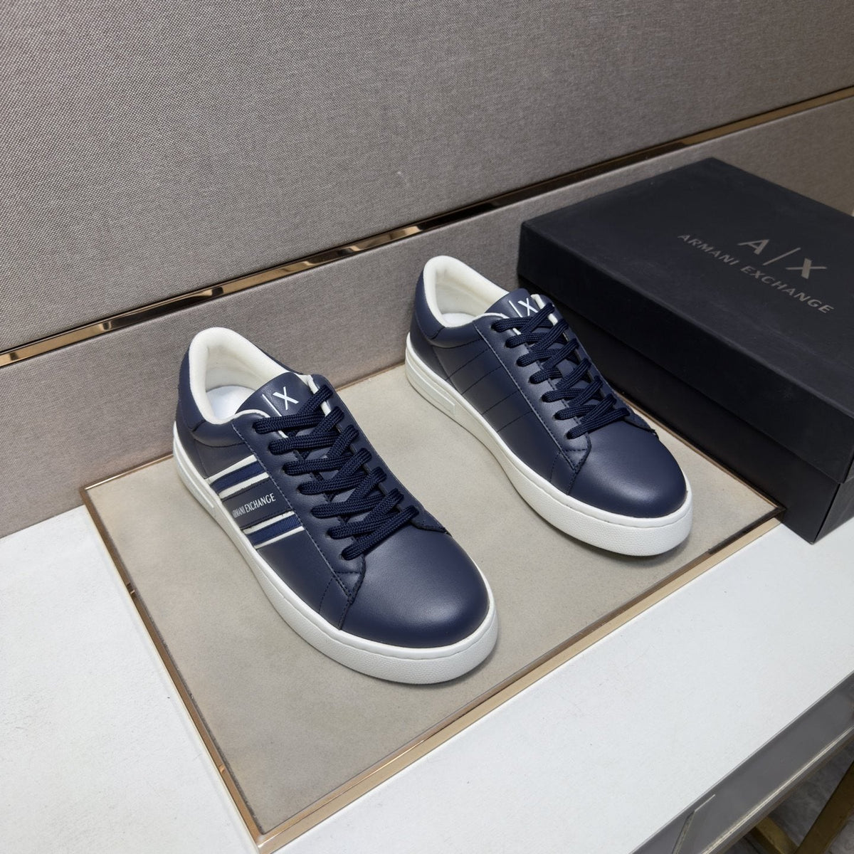Armani Men's Stripe Sneakers